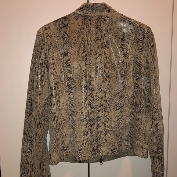 Snakeskin genuine leather jacket - Picture 2 of 6